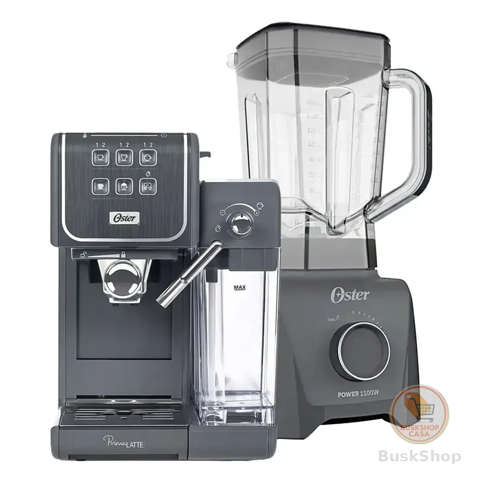 Kit Cafeteira Primalatte Touch E Liquidificador 1100 Oster O