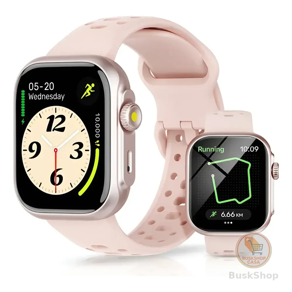 Relógio Smartwatch Bettdow Fb041 47 Mm Esportivo Alexa E Gps 1.85 Cor Rosa Mesh Preto