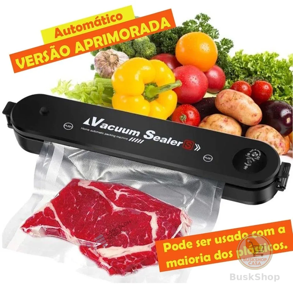 Seladora a vacuo de Alimentos Doméstica Bivolt Hermética Vacuum Sealer