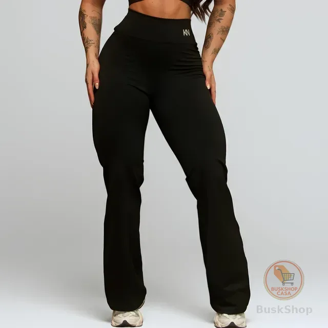 Calça Legging Flare Bailarina Cintura Alta Treino Academia
