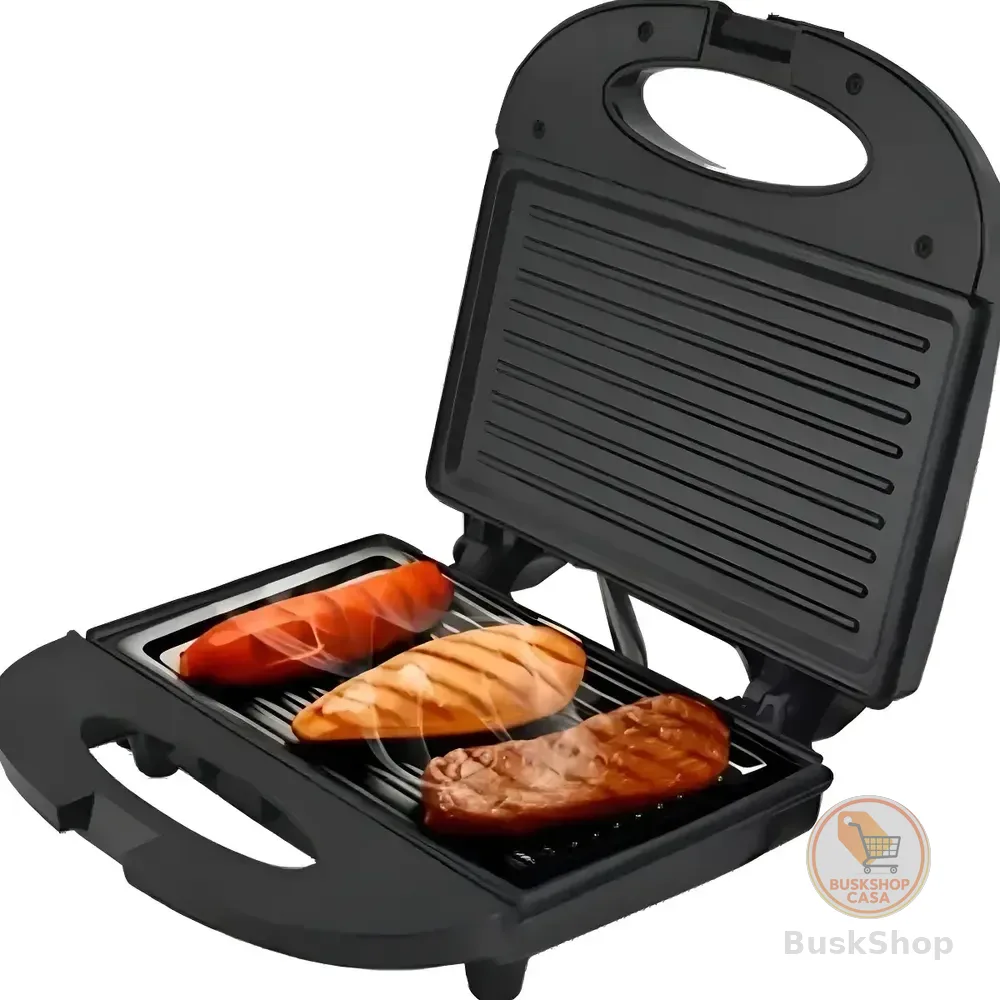 Sanduicheira Grill 2 Em 1 Preta 750w Preto Kian 220v