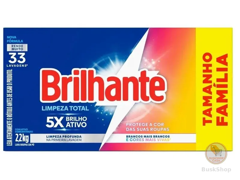 Brilhante Limpeza Total - Sabão Em Pó 2 2Kg