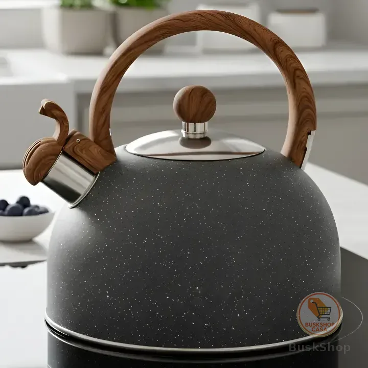 Chaleira Inox Ceramica 2l C/apito Chaleira C/indução Mimo Grafito