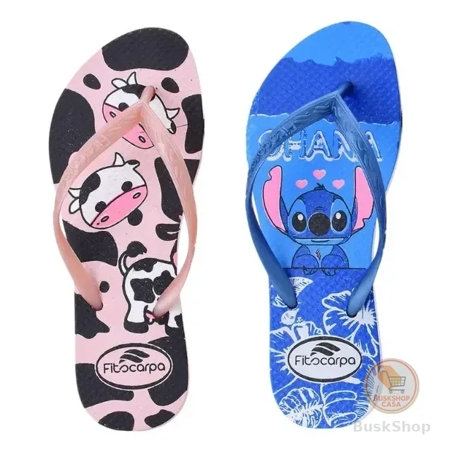 Kit 2 Chinelo Feminino Ortopédico Macio Verão Lançamento