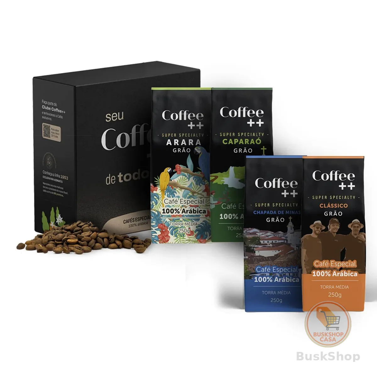 Kit 4 Pacotes Café Especial Em Grãos Coffee