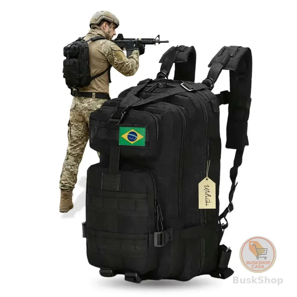 Mochila Militar Bolsa Tática Resistente 30 Litros Super Reforçada Impermeável