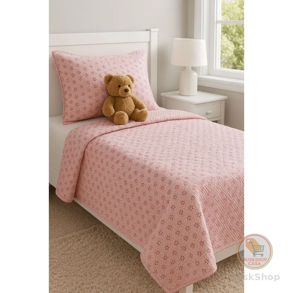 Colcha Cobre Leito Infantil 2 Peças Dupla Face Estampado Ideal para Cama Solteiro Confortável e Macio Sonho M&L