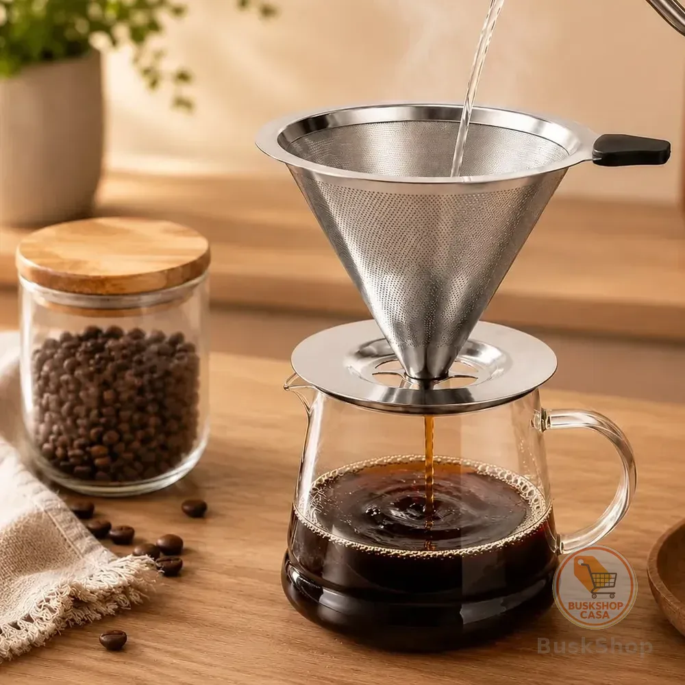 Coador De Café 103 Inox Prata Filtro Permanente Vlx