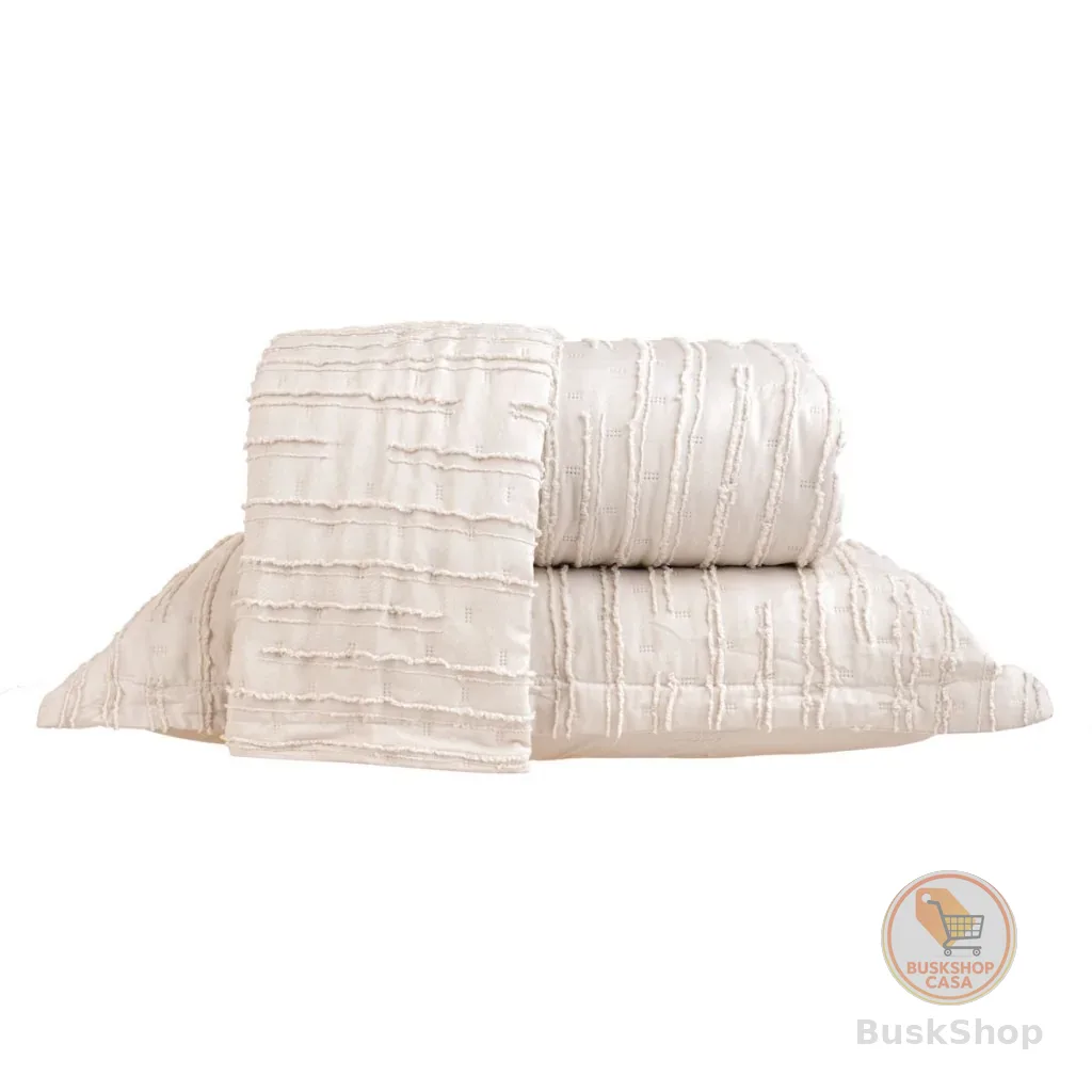 Kit Colcha Essence Tessi 3 Peças | Cobre-Leito Matelado Casal Queen King com 2 Porta-Travesseiros