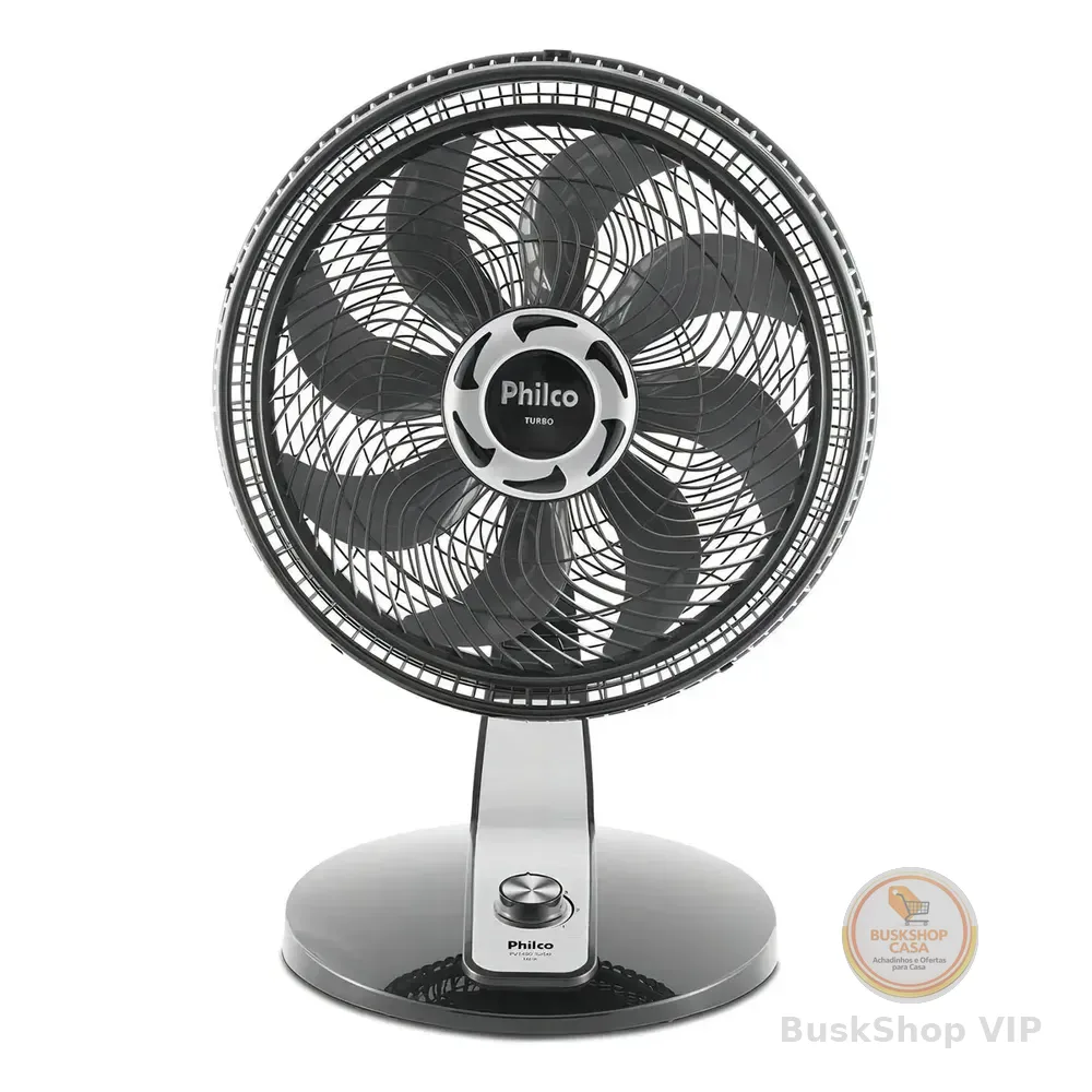 Ventilador De Mesa E Parede Pvt490 Turbo Com 8 Pás Philco 40 Cm Preto 220v