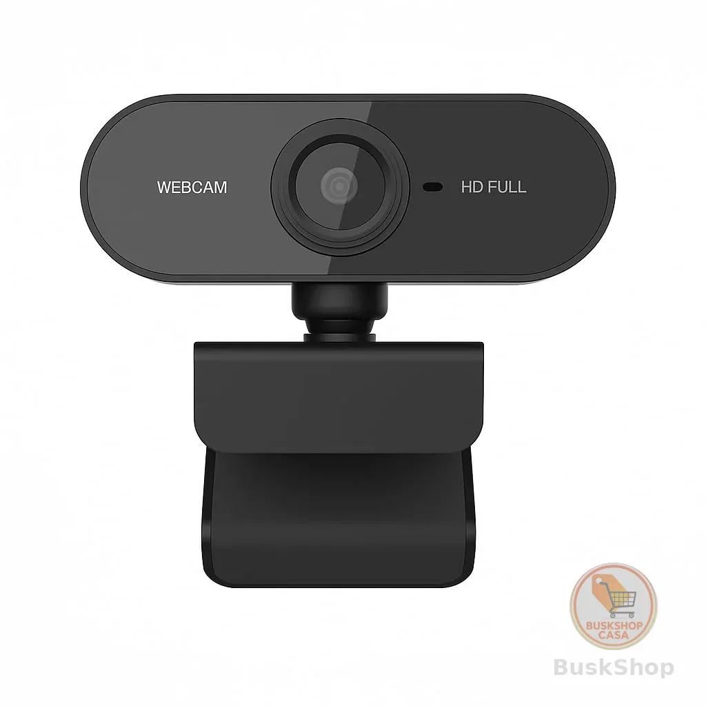 Top 1 Webcam Premium Full HD 1080p com Microfone, USB Plug & Play, Foco Automático – Para PC, Notebook, Zoom, Teams, Meet Skype YouTube Discord e Mais – Ideal para Home Office Reuniões e Videochamadas