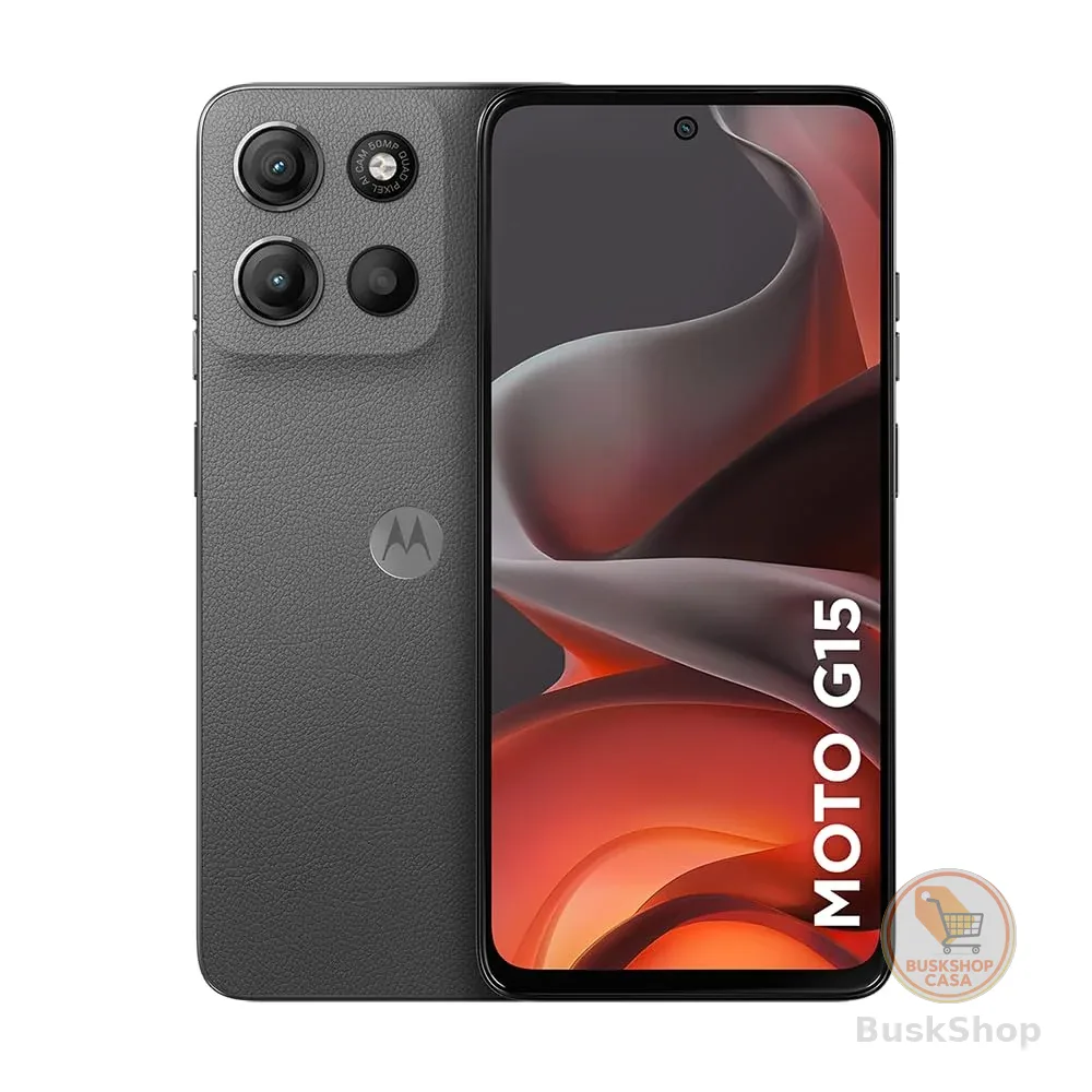 Smartphone Motorola Moto g15-256GB 12GB (4GB RAM+8GB Ram Boost) e Camera 50MP com AI e Night Vision Bateria de 5200 mAh Tela FHD+ 6.7" com Superbrilho NFC - Grafite