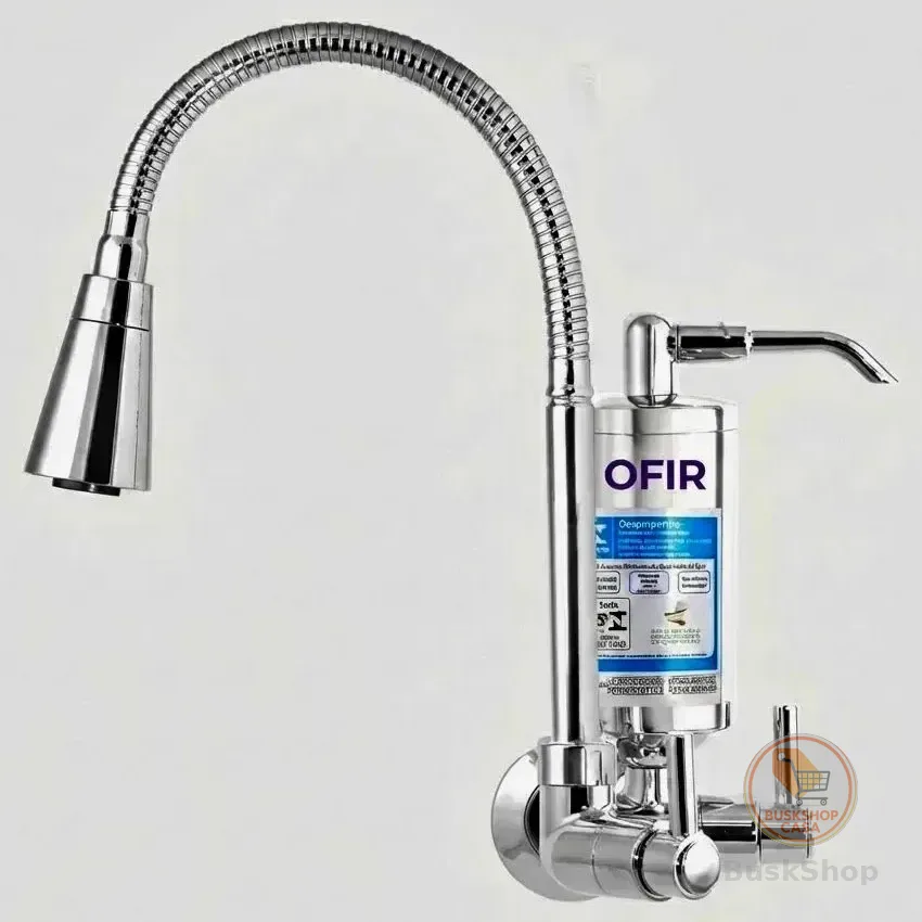 Torneira Gourmet De Parede Flexível Com Filtro De Água Para Cozinha Prateado Brilhante