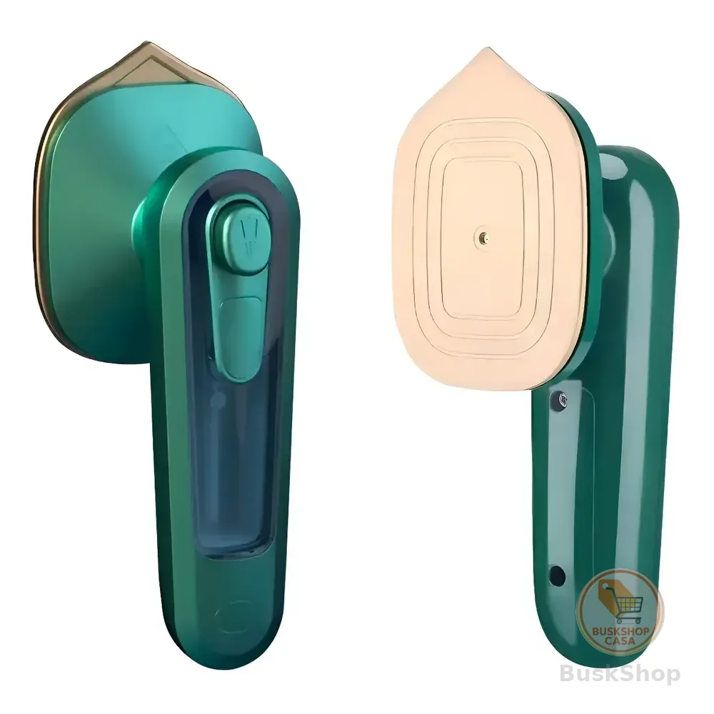 Mini Ferro De Passar Roupa A Vapor Para Viagem Bivolt Cor Verde-escuro