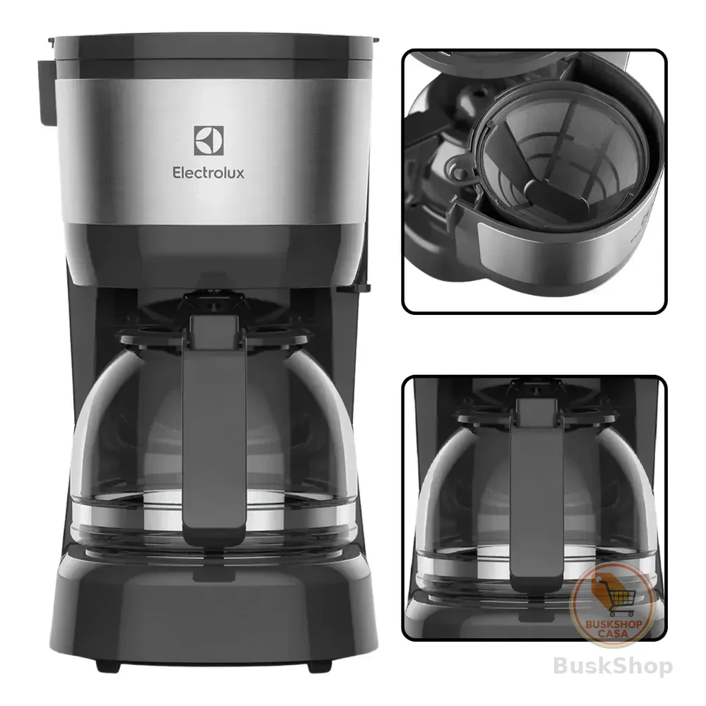 Cafeteira Elétrica Electrolux Ecm10 Inox Jarra Vidro Filtro
