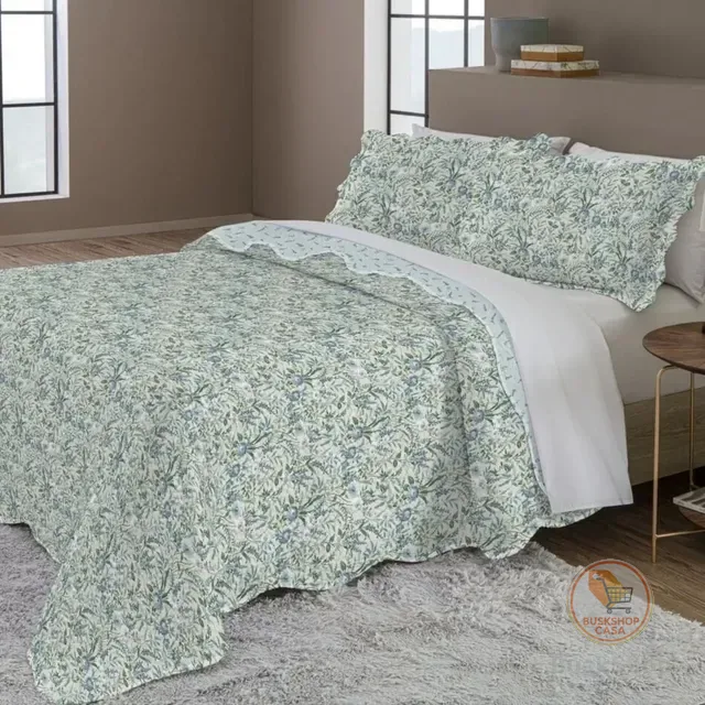 Kit Colcha Queen Matelasse Camesa Patchwork Cobre Leito