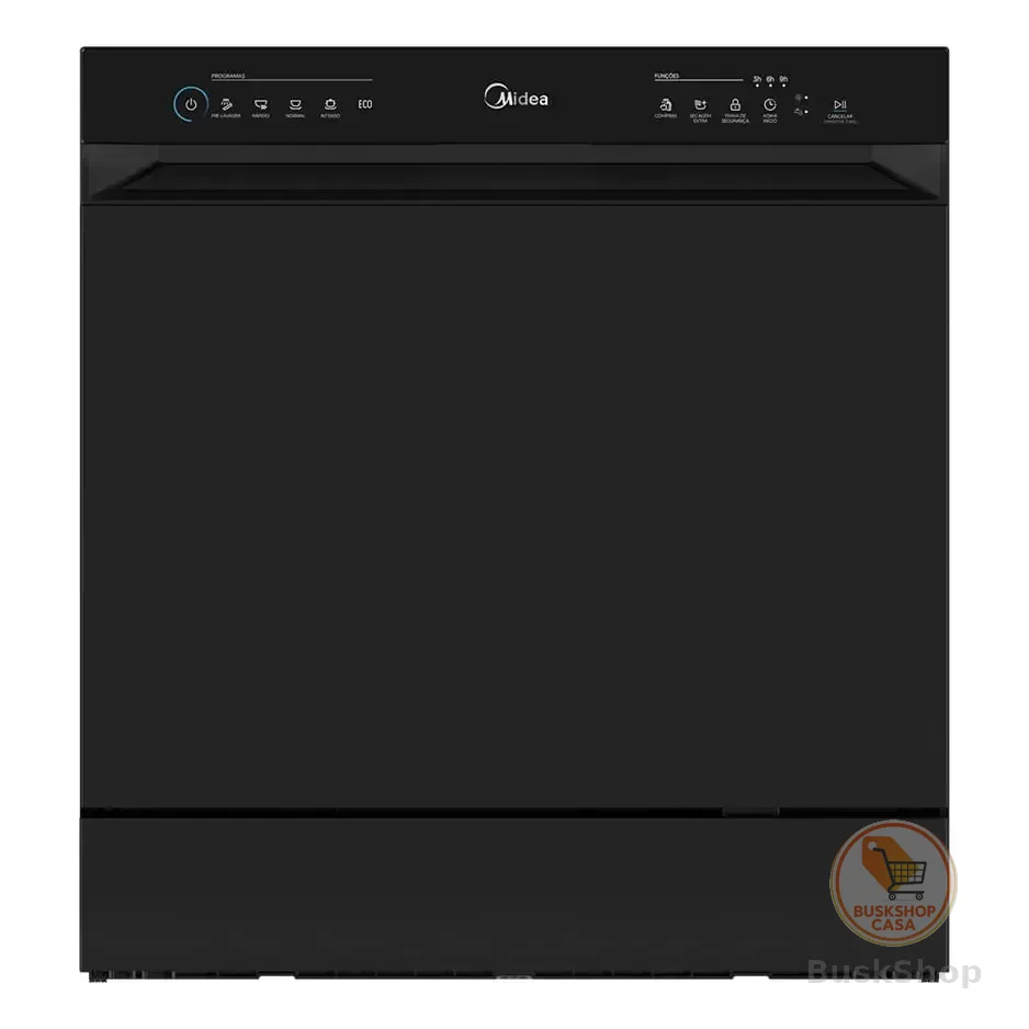 Lava Louças 8 Serviços Preta Touch Plus Midea Preto 127v