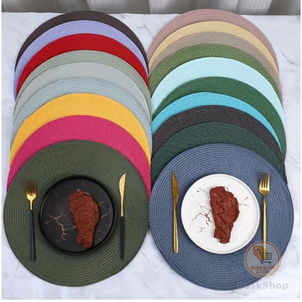 Jogo Americano Kit 4Pçs ou  Kit 6Pçs -  Redondo  de Jantar Mesa Posta Cozinha 38cm