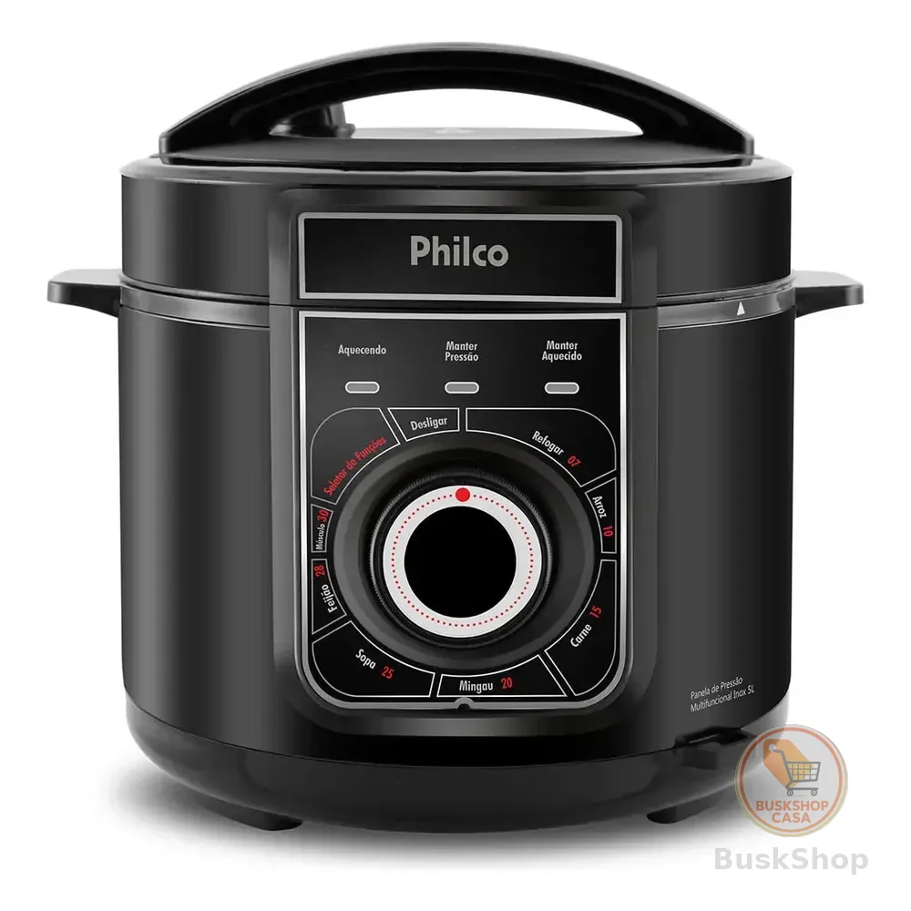 Panela De Pressão Elétrica Multifuncional Philco Ppp02pi 900w Cor Preta Preto 220v