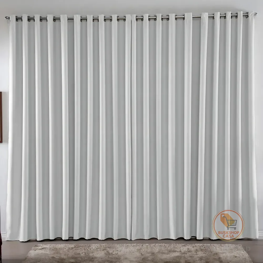 Cortina 3,00x2,80 Metros Blackout Blecaute Gelo Corta Luz Em Tecido Grosso Para Quarto E Sala Casa Laura Enxovais