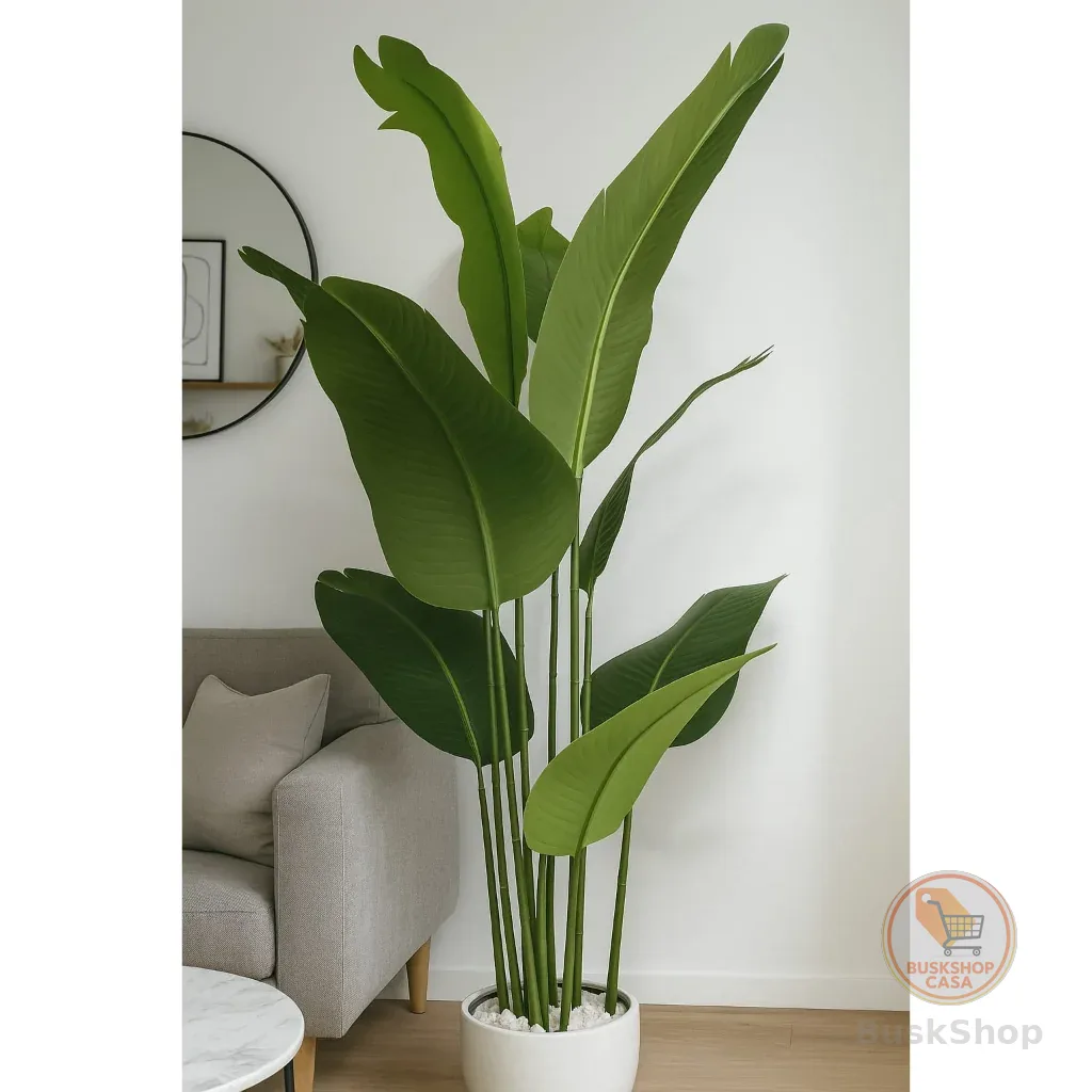 Planta Árvore Bananeira Artifical Grande Folhas Verdes 160cm