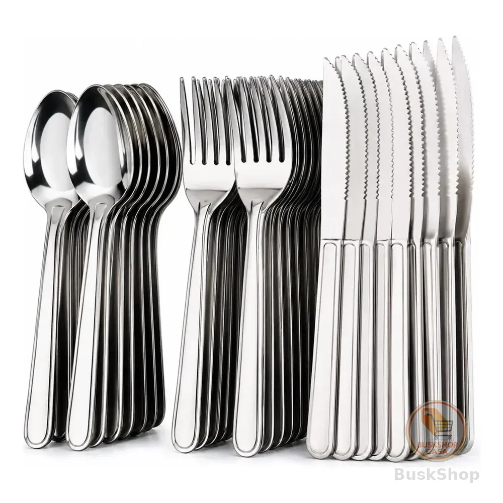 Jogo Talheres 36 Peças Garfo Colher Faca Inox Restaurante