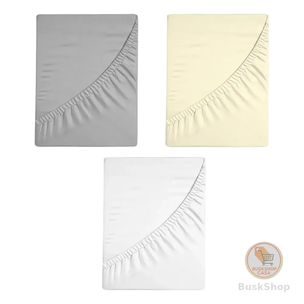 Kit 3 Lençol De Berço Americano Padrão Avulso C/ Elastico Cinza/palha/branco Liso
