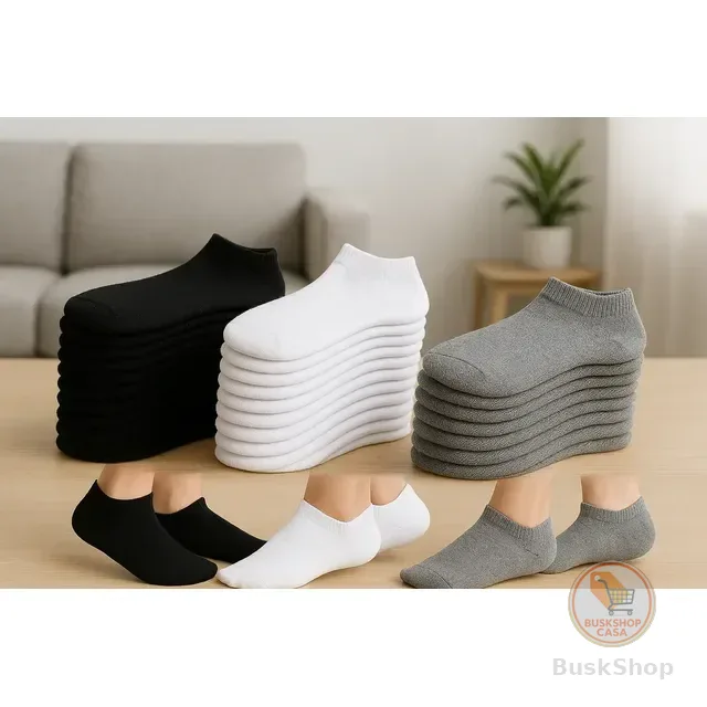 Kit 24 Pares Meia Soquete Cano Curto Unissex Atacado Cores