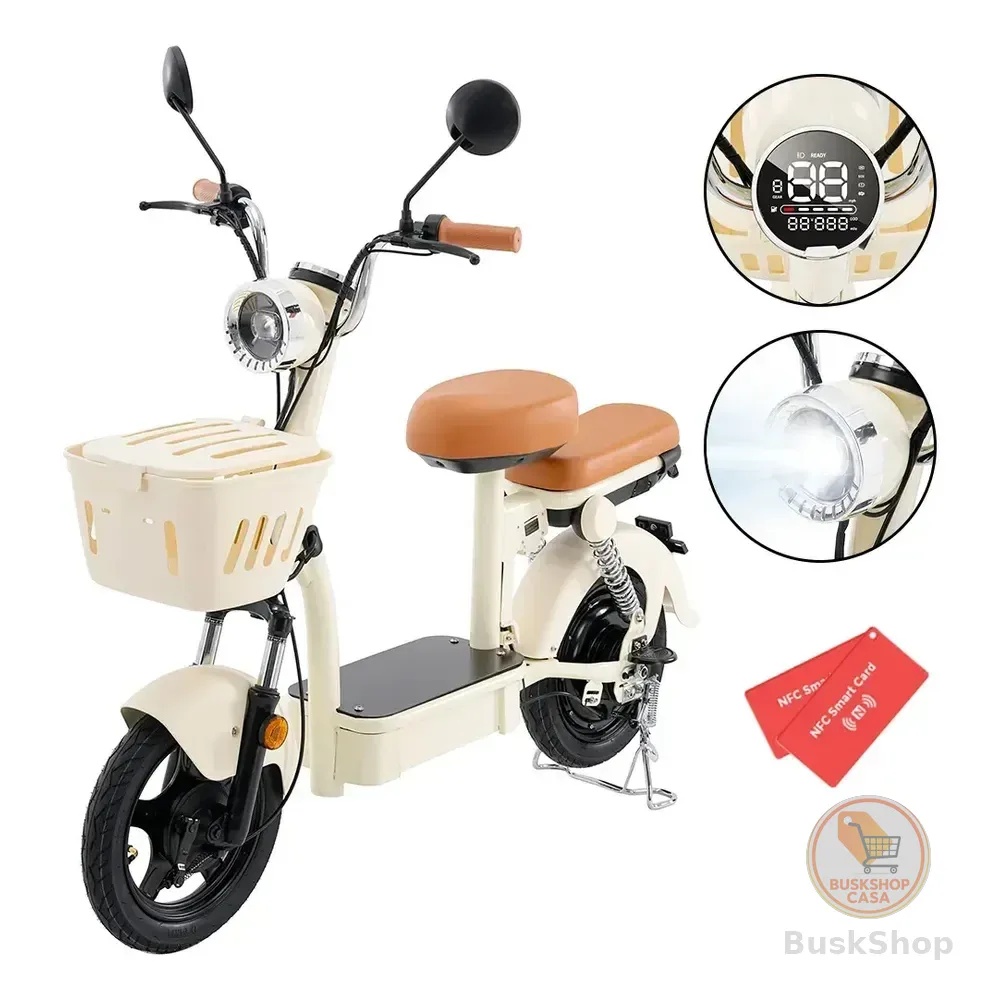 Bicicleta Elétrica Xroymexroy Y16 1200w 48v20ah 100km Branca Branco