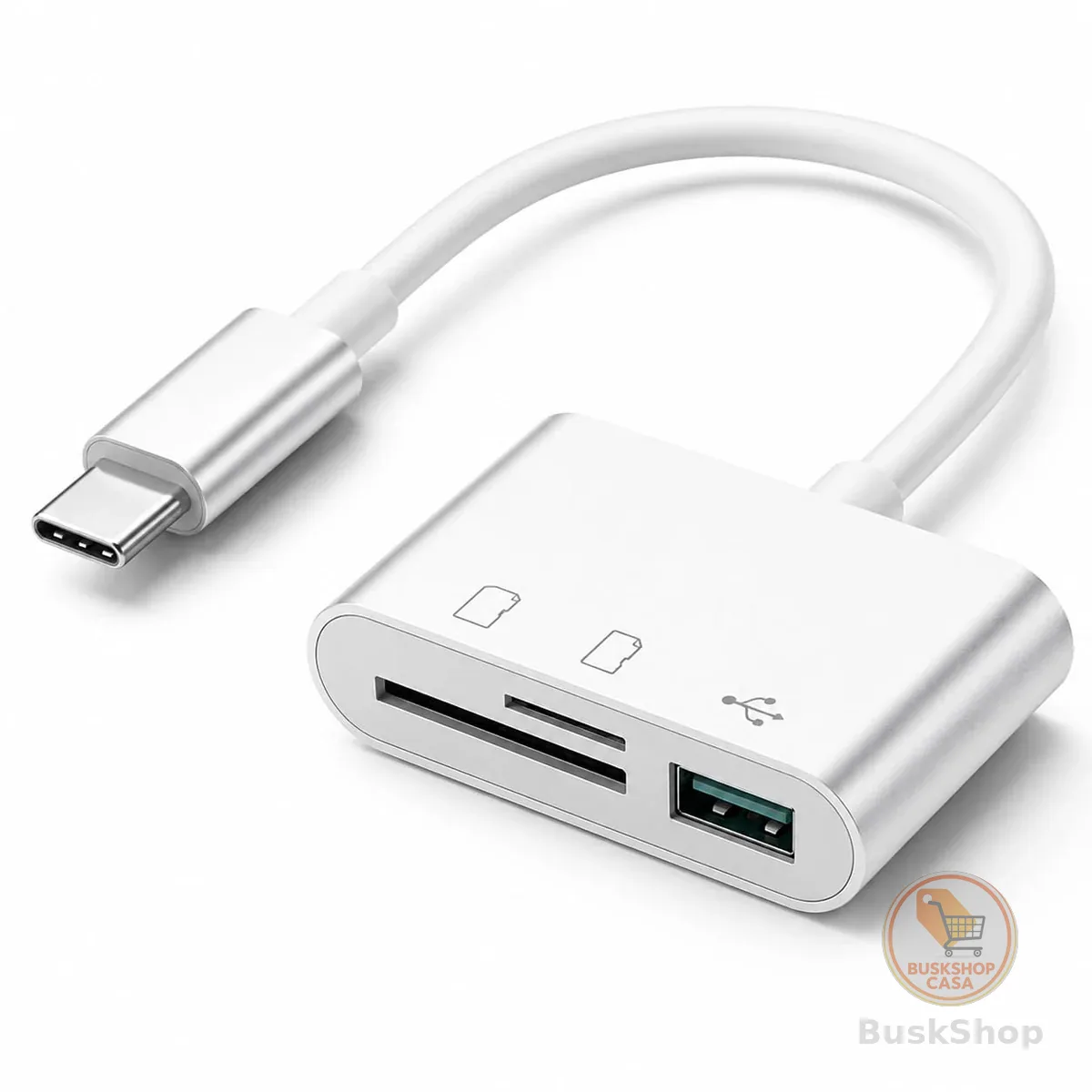 Leitor de Cartão SD e Micro SD USB-C e USB 3.0 | Adaptador OTG para Celular, Tablet e Computador | Transferência Rápida de Fotos, Vídeos e Arquivos | Plug & Play