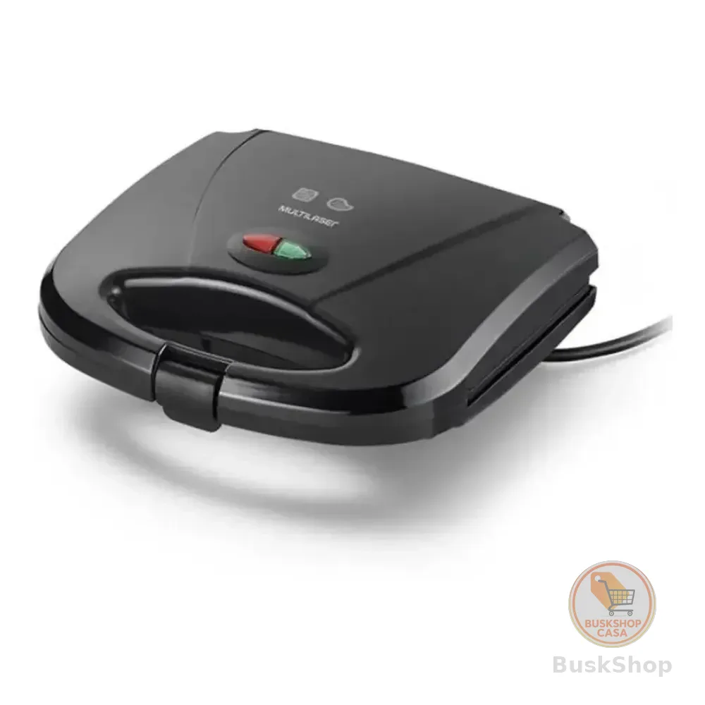 Misteira Sanduicheira Multilaser Gourmet Mini Grill Tostequeira Chapa Dupla 750w Preto 220v
