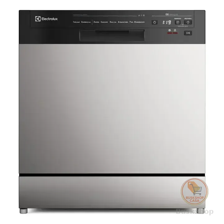 Lava-louça Electrolux 8 Serviços Inox Com Programa Lava & Seca 50 Minutos Ls08e Display Digital Prateado 127v