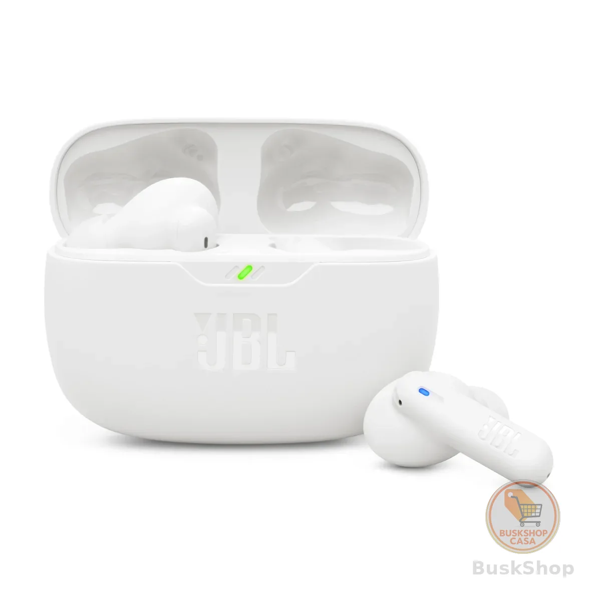 JBL, Fone de Ouvido Sem Fio, JBL, Bluetooth, Wave Beam 2, Intra Auricular, Sem Fio, Resistente À Água e Poeira - Branco | Bluetooth 5.3, até 40 horas de autonomia, som JBL de graves puros, ambiente inteligente, conexão multiponto