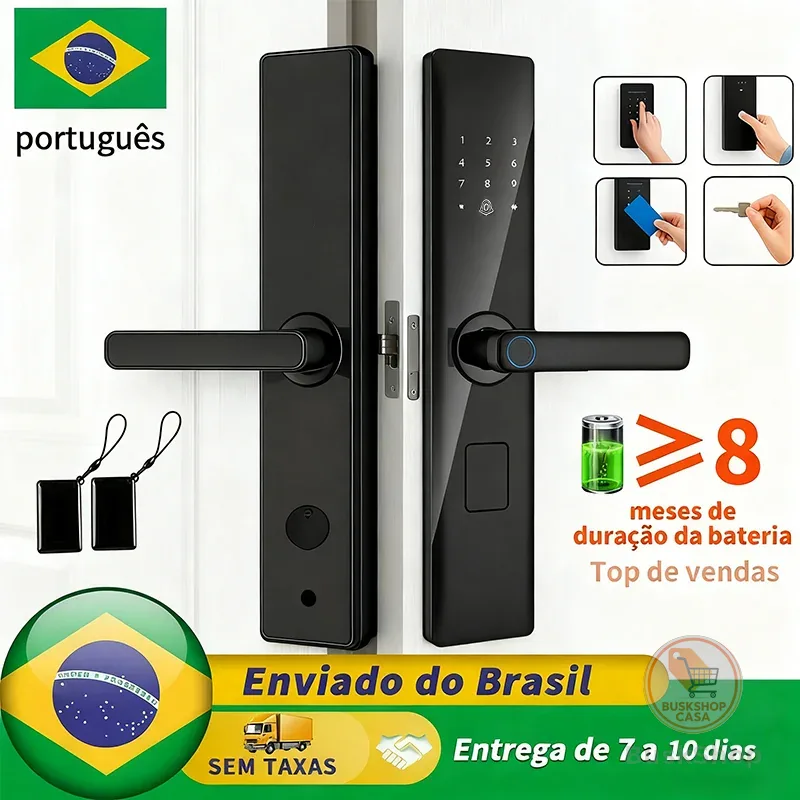 5 em 1 Fechadura Digital Biométrica Eletronica Touch Biometria M15