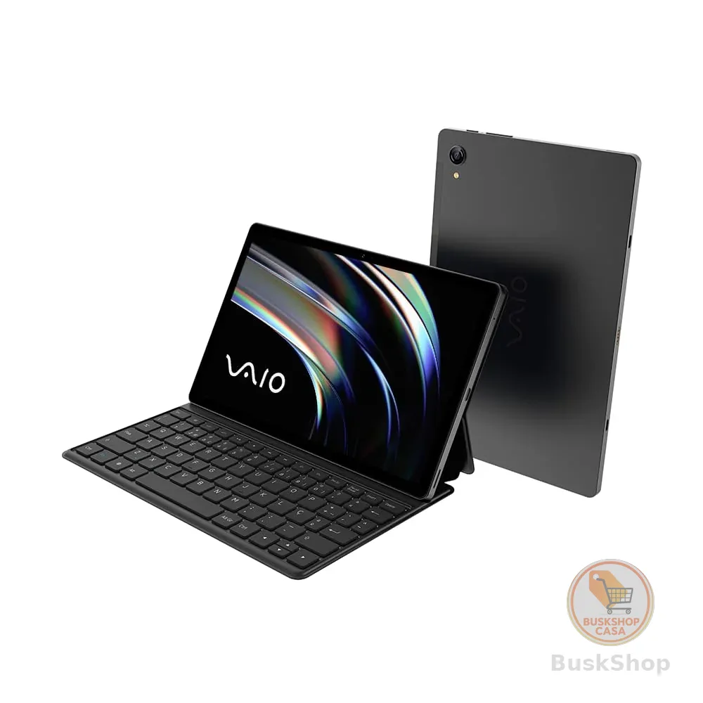 Tablet VAIO TL10 8GB 128GB Octa-Core, Tela 10.4” 2K, 4G WiFi, Câmera 8MP + Selfie 5MP, 7000mAh, Android 13, com Teclado de Conexão Inteligente – Preto