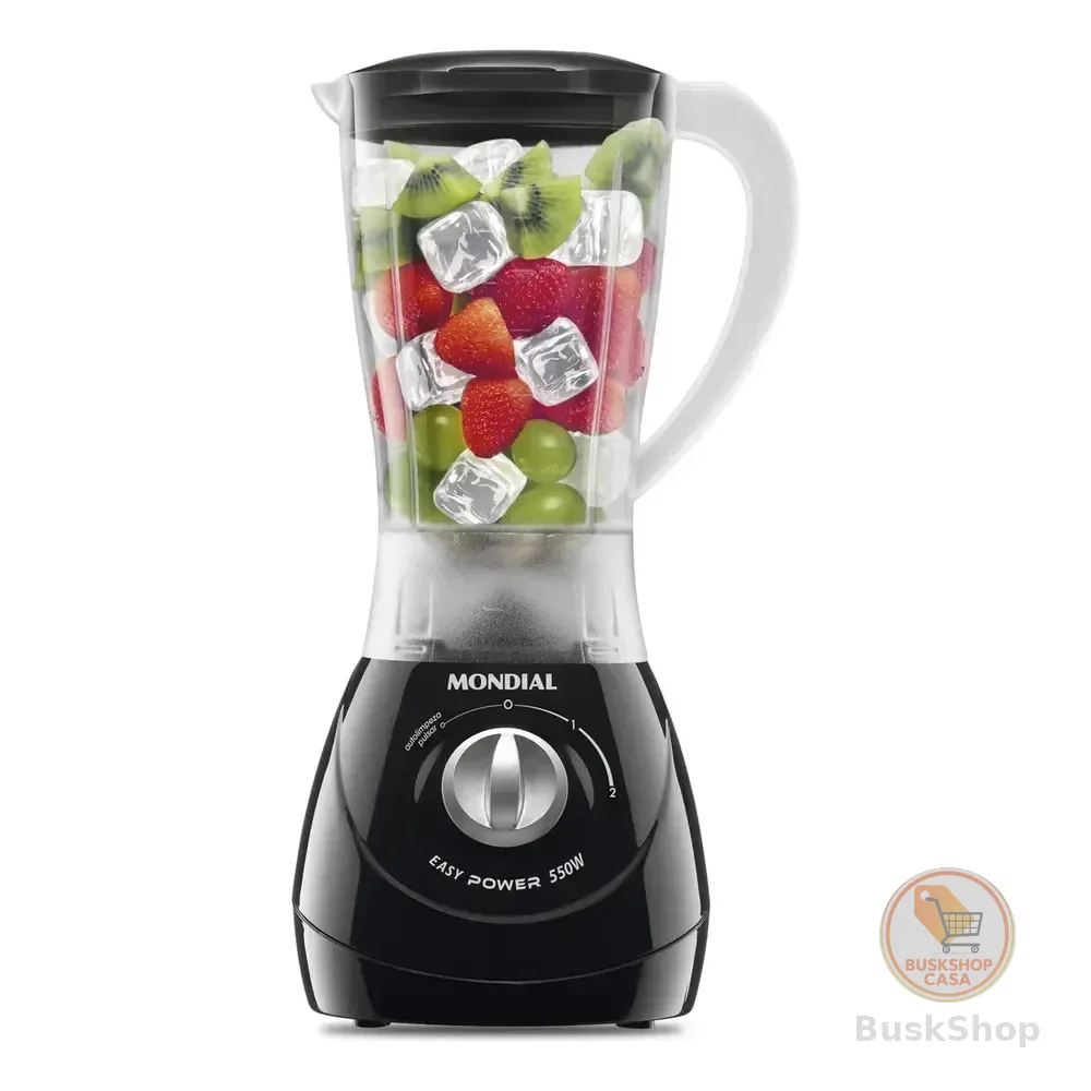 Liquidificador Mondial 1,5l Easy Power 550w L-550-b Cor Preto 127v