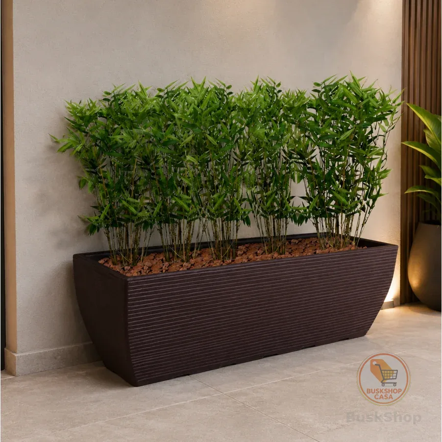 Vaso de Planta Jardineira 80x30 Floreira Retangular Decorativa de Polietileno