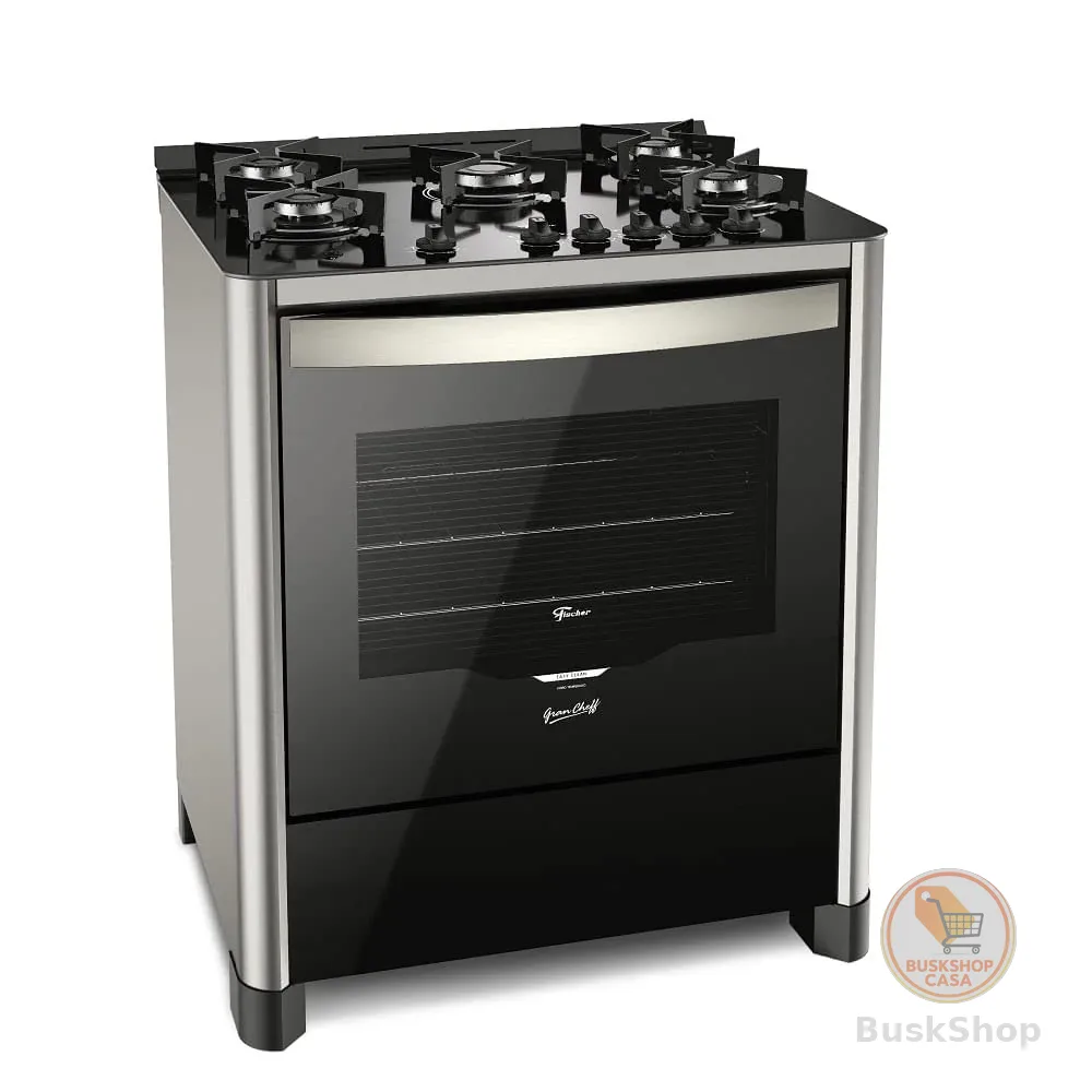 FISCHER FOGÃO DE PISO À GÁS 5 BOCAS GRAND CHEFF SILVER BIVOLT - 26989-59777