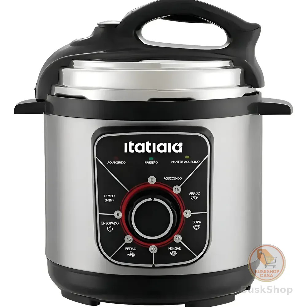Panela De Pressão Elétrica Essencial Inox Itatiaia 5l 900w Preto 220v