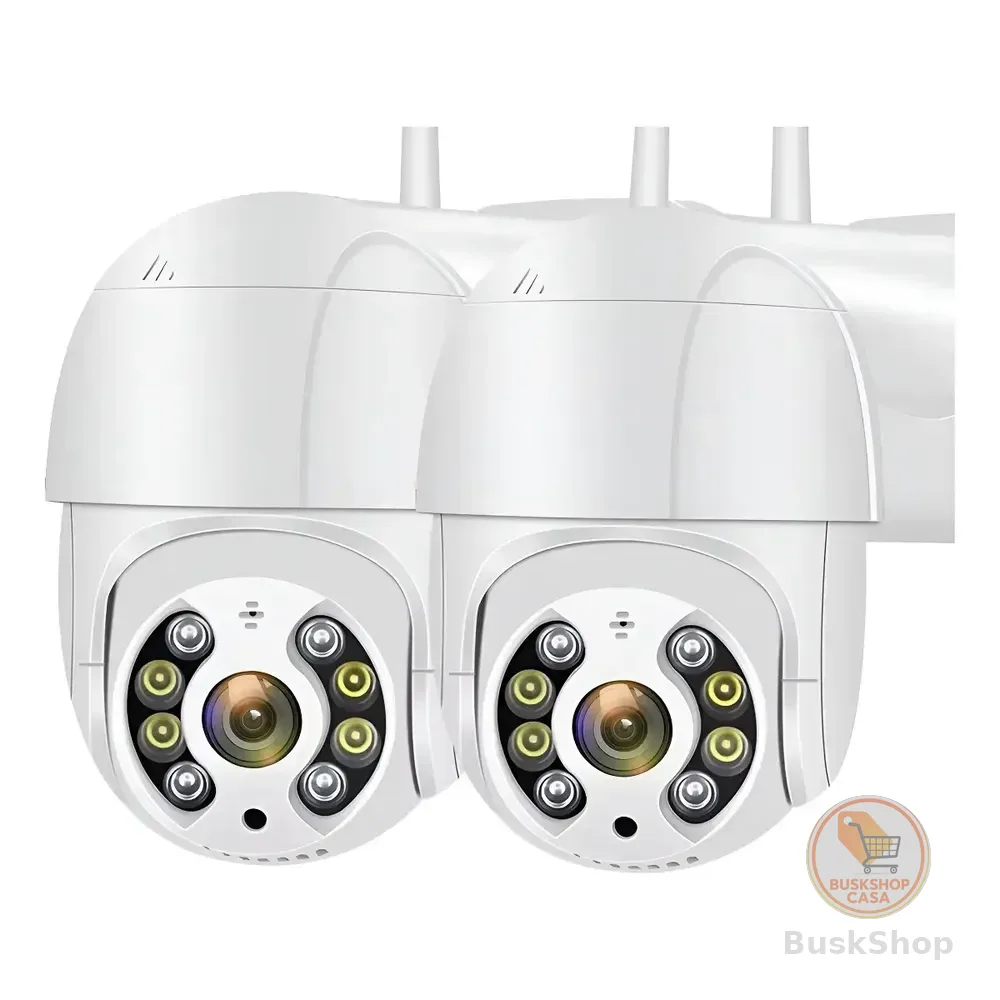 Kit 2 Câmeras De Segurança Icsee A8 Ptz Wi-fi Com Visão Noturna Para Exterior E Interior Branco