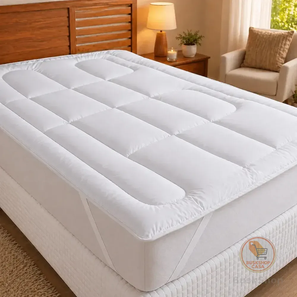 Pillow Top Casal Elástico Algodão 400 Fios Protetor