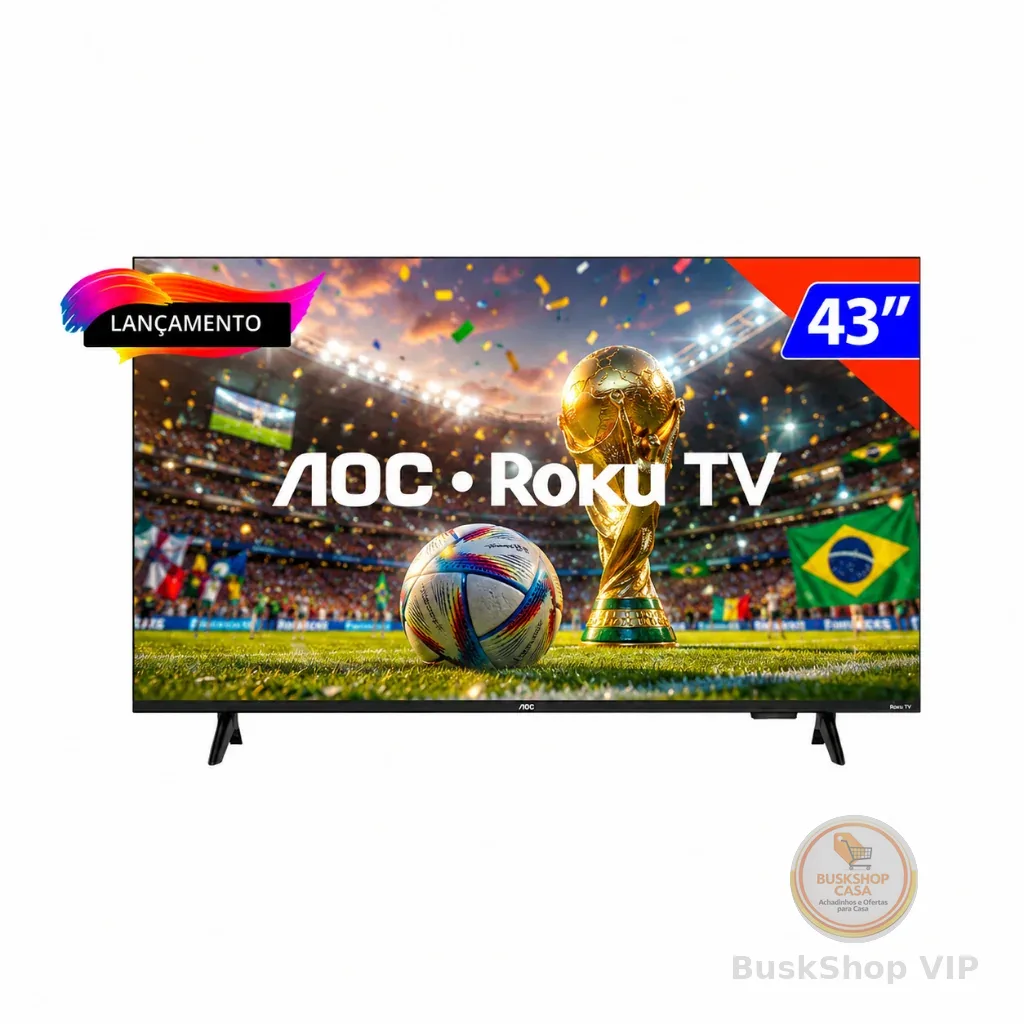 Tv Smart 43 Polegadas Aoc Roku Hd Wi-fi 43s5155/78g