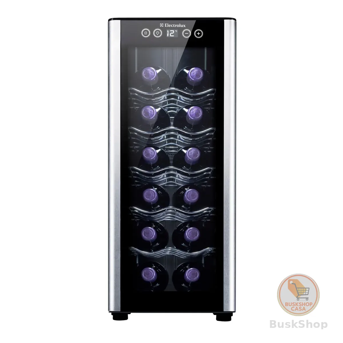 Adega Electrolux 12 garrafas Uma Porta Acabamento em Alumínio (ACB12) - Bivolt