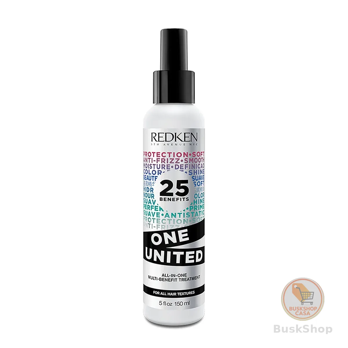 Redken One United, Leave-in Multibenefícios, Fórmula Livre de Sulfatos e Parabenos, Tratamento com Proteção Térmica até 230°C para Todos os Tipos de Cabelos