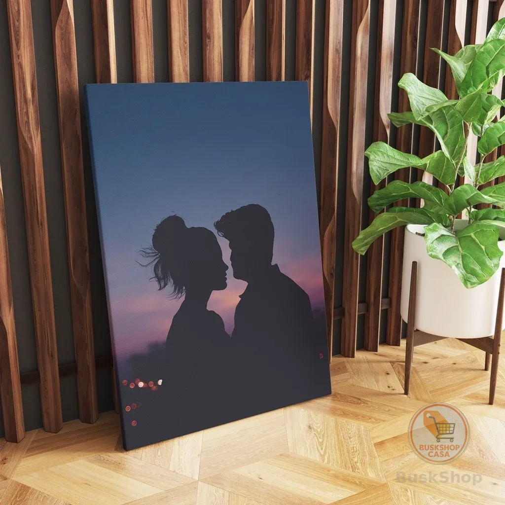 Quadro Personalizado Decorativo com Borda Infinita em Tecido 15 anos Casamento Aniversário 50x70cm