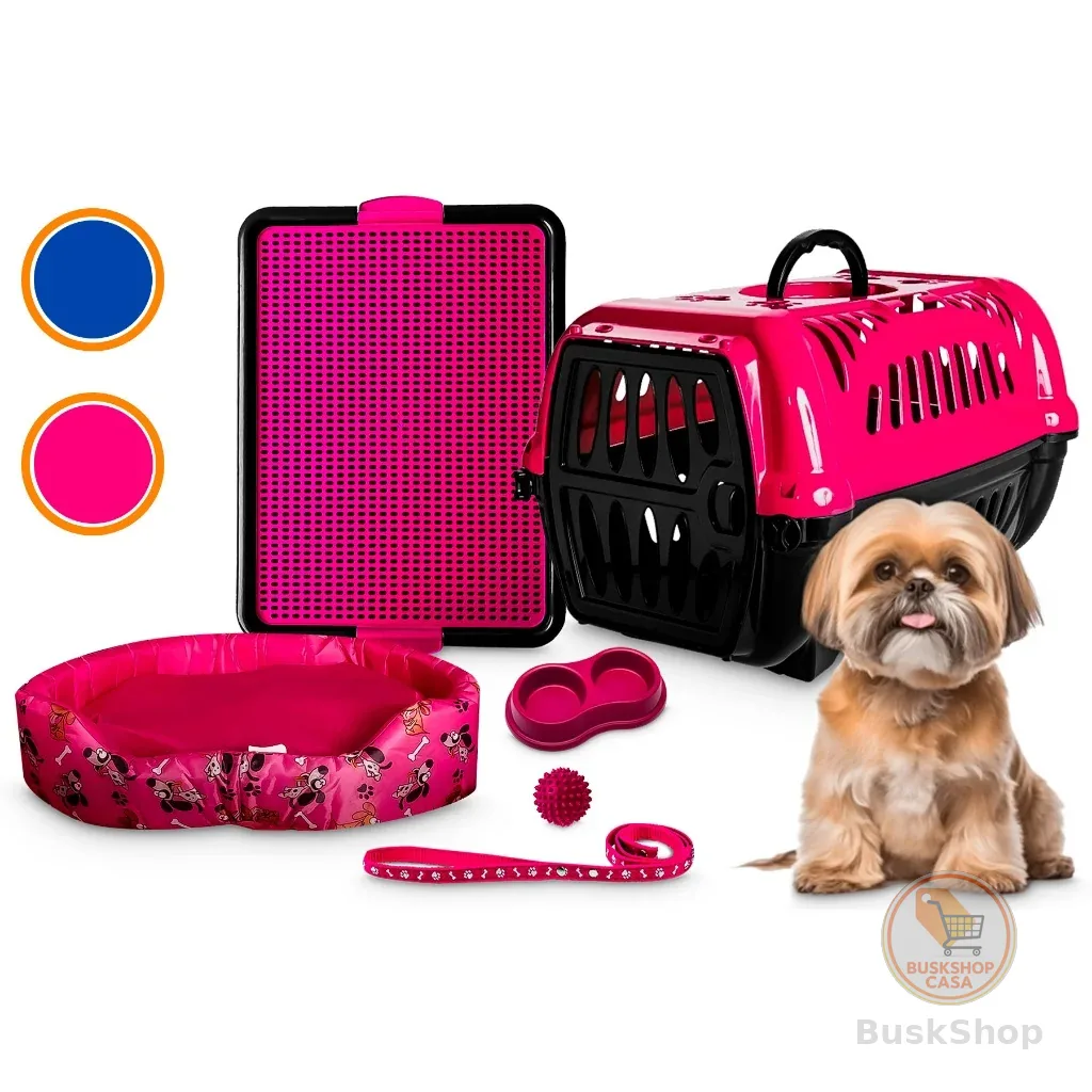 Kit Cachorro Completo Com Caminha Caixa De Transporte Milão Lavável