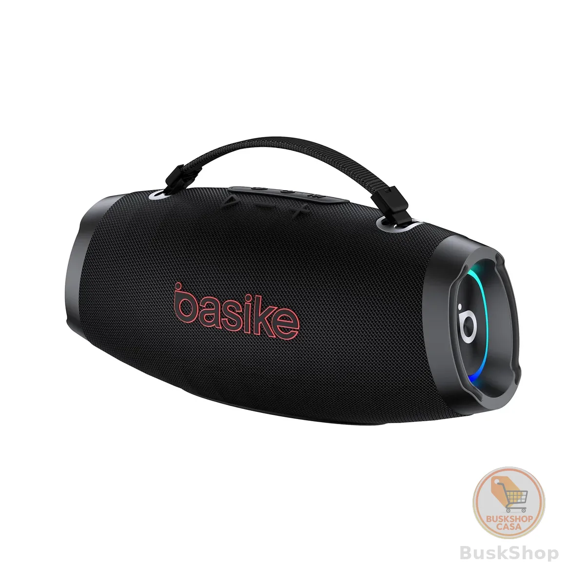 Caixa de Som Basike Estéreo Sem Fio, Boombox 120W, Bluetooth