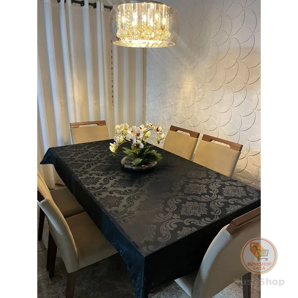 Toalha de Mesa Jacquard Luxo 6 Lugares 2,10x1,40 Várias Cores ENVIO IMEDIATO