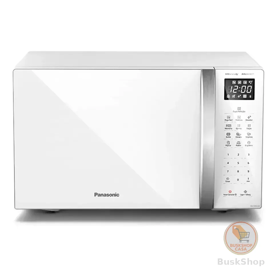 Microondas Panasonic Dupla Refeição 34l Branco Nn-st65lwru 127v