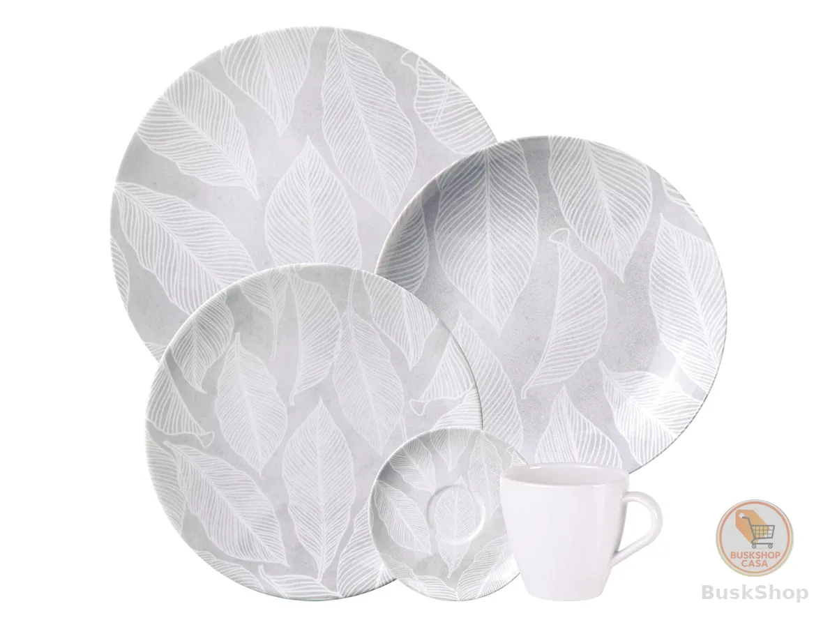 Aparelho de Jantar Tramontina Arbo em Porcelana Decorada  20 Peças